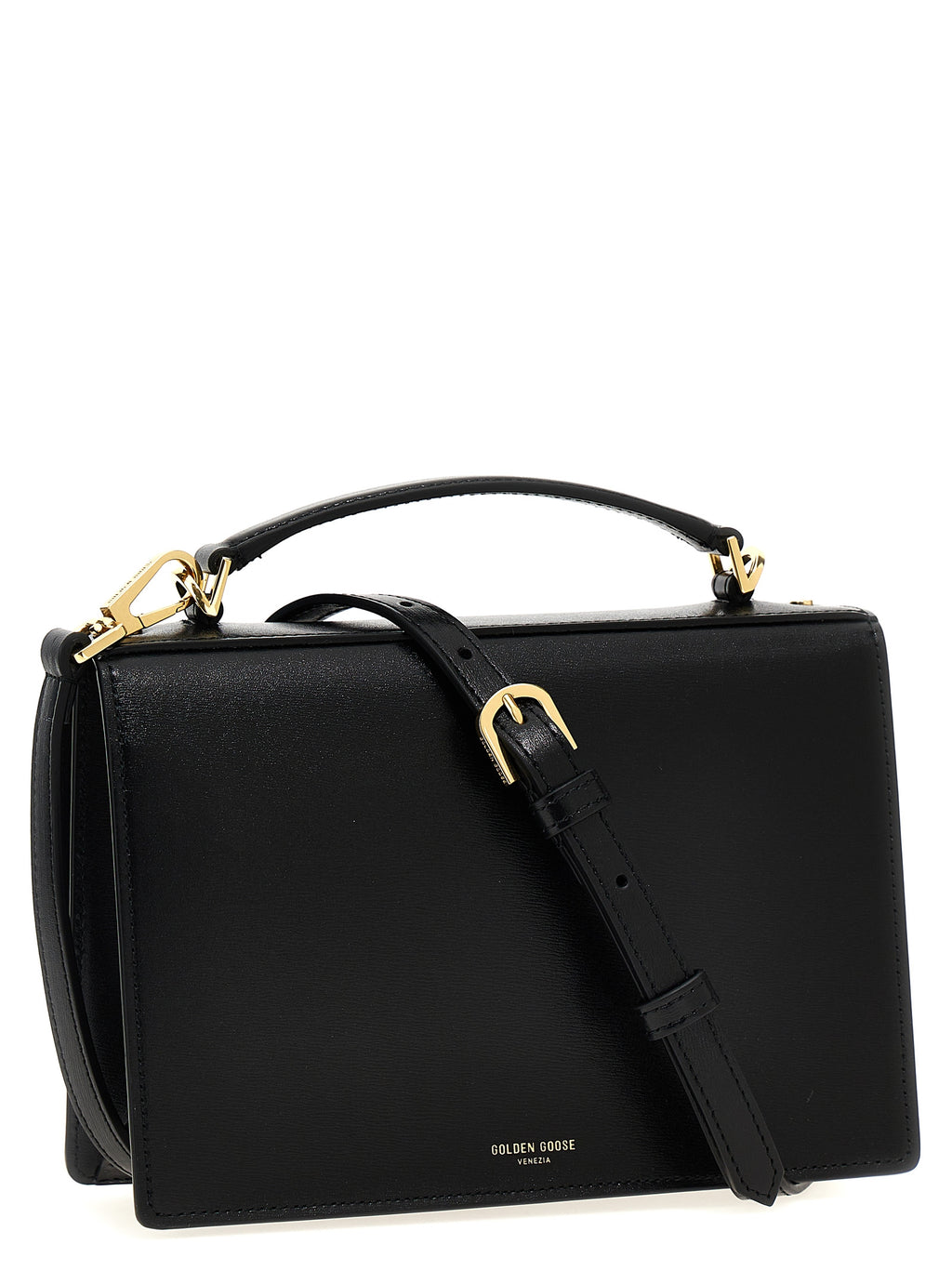 Black Palmellato Cowhide Venezia Handbag