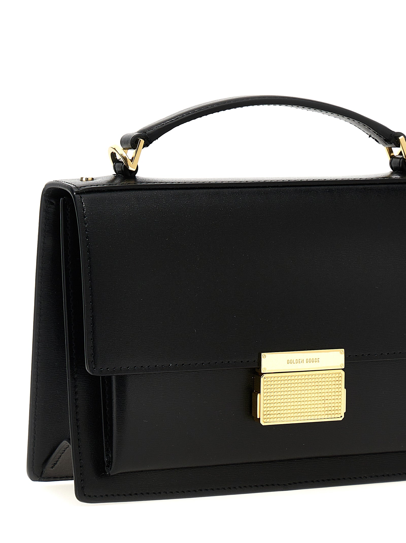 Black Palmellato Cowhide Venezia Handbag