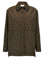 FF Logo Printed Cotton-Polyester Belted Jacket