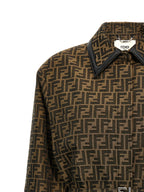 FF Logo Printed Cotton-Polyester Belted Jacket