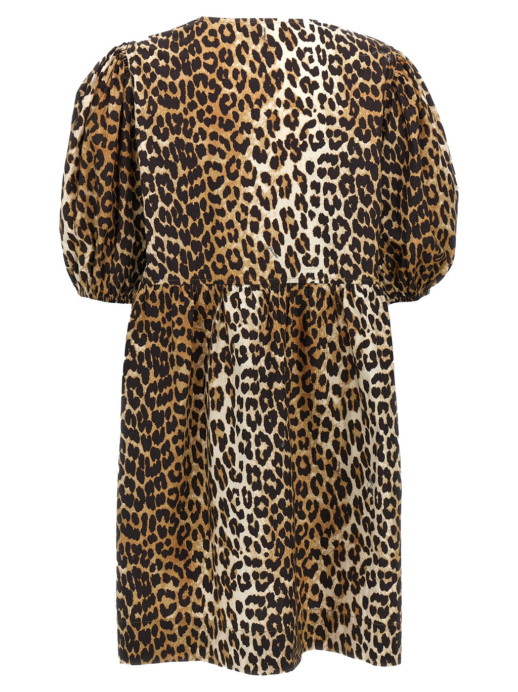Leopard Print Cotton Poplin Dress