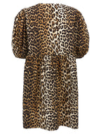 Leopard Print Cotton Poplin Dress