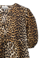 Leopard Print Cotton Poplin Dress