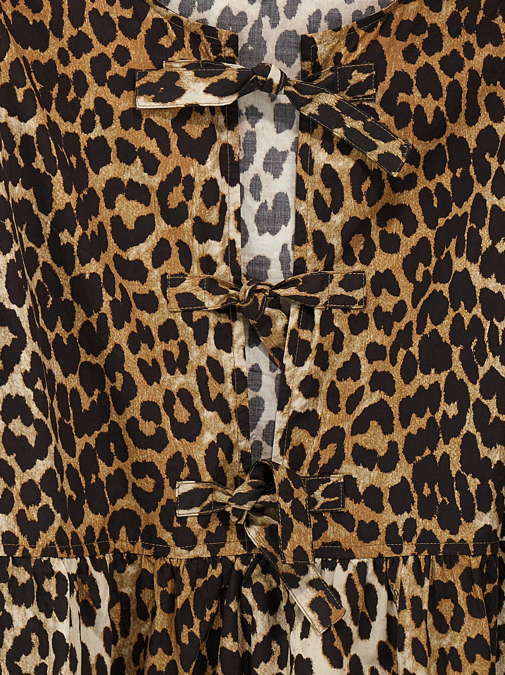 Leopard Print Cotton Poplin Dress