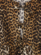 Leopard Print Cotton Poplin Dress