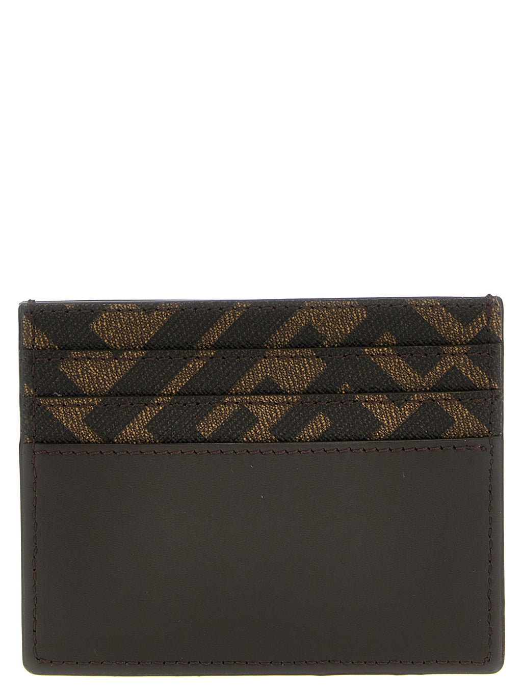 Brown Calfskin Squared FF Cardholder