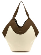 Medium Lotus Multicolor Calfskin and Canvas Tote