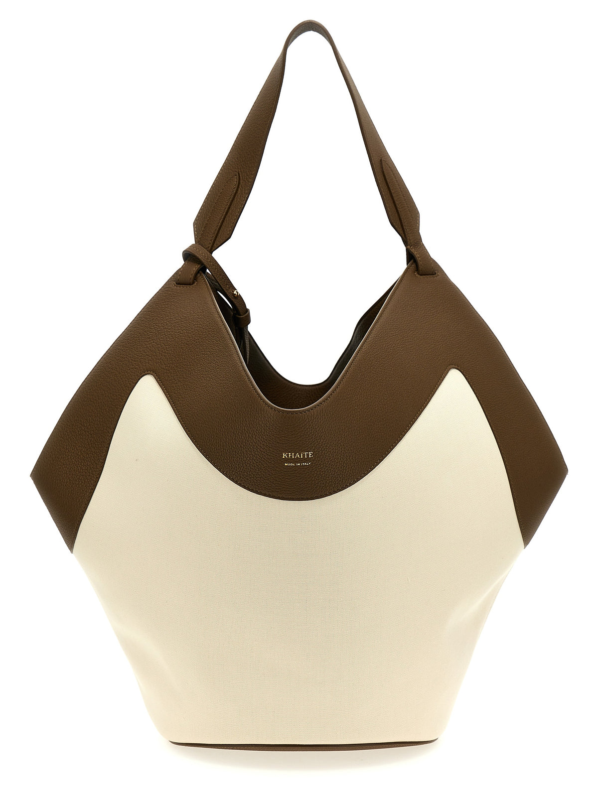 Medium Lotus Multicolor Calfskin and Canvas Tote