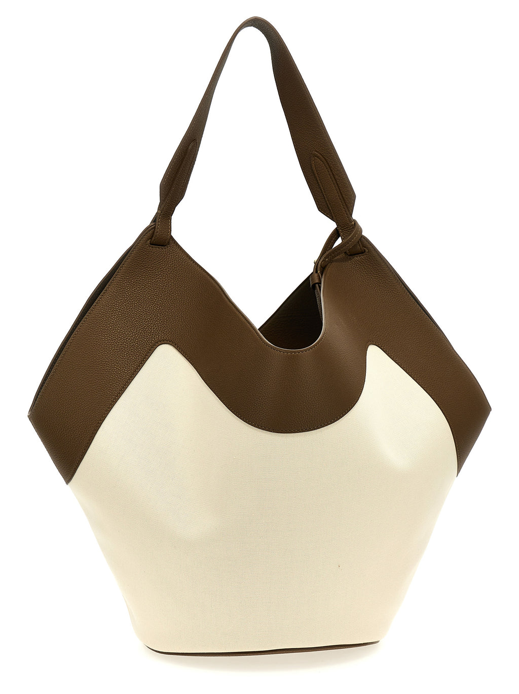 Medium Lotus Multicolor Calfskin and Canvas Tote