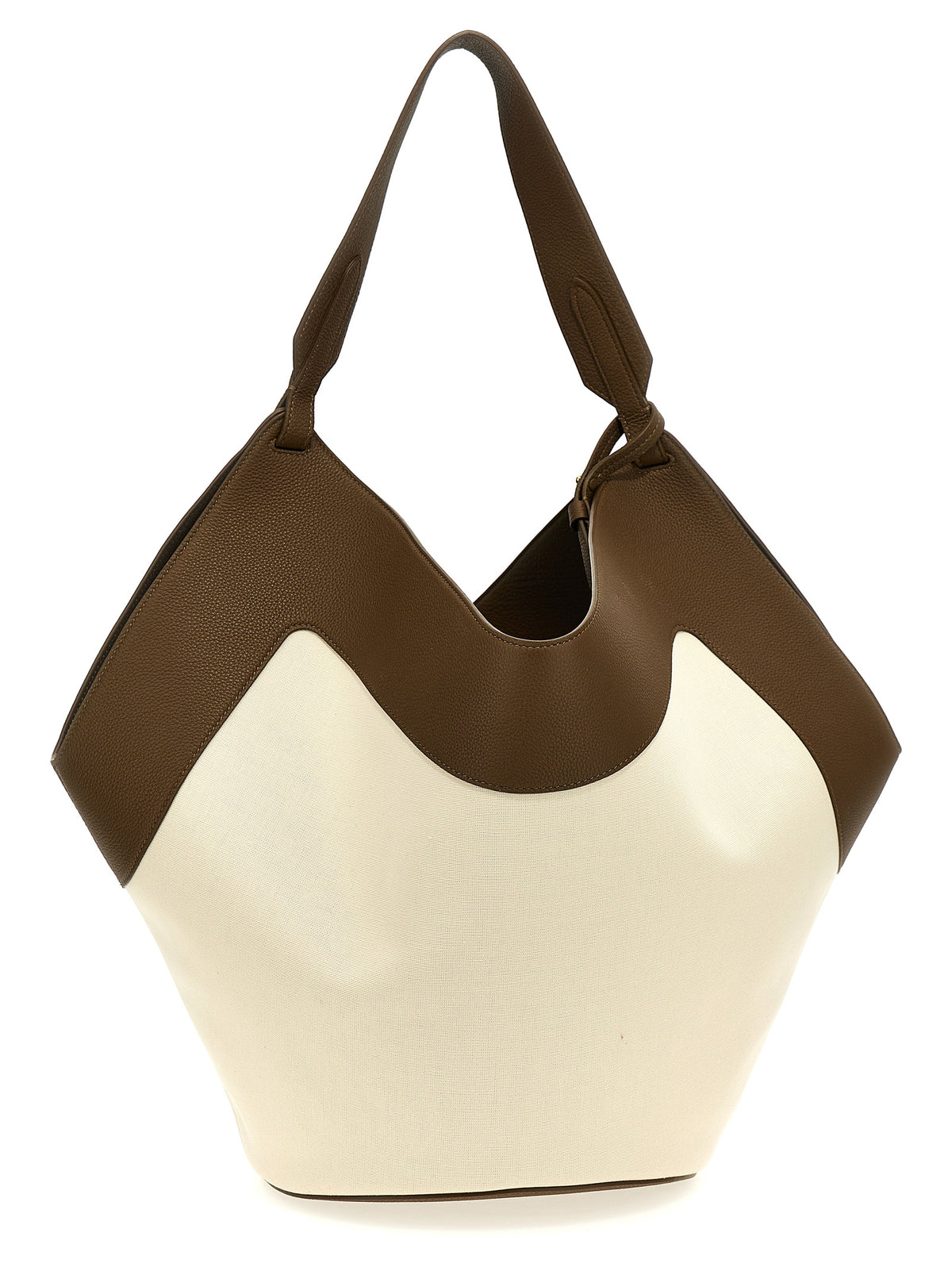 Medium Lotus Multicolor Calfskin and Canvas Tote