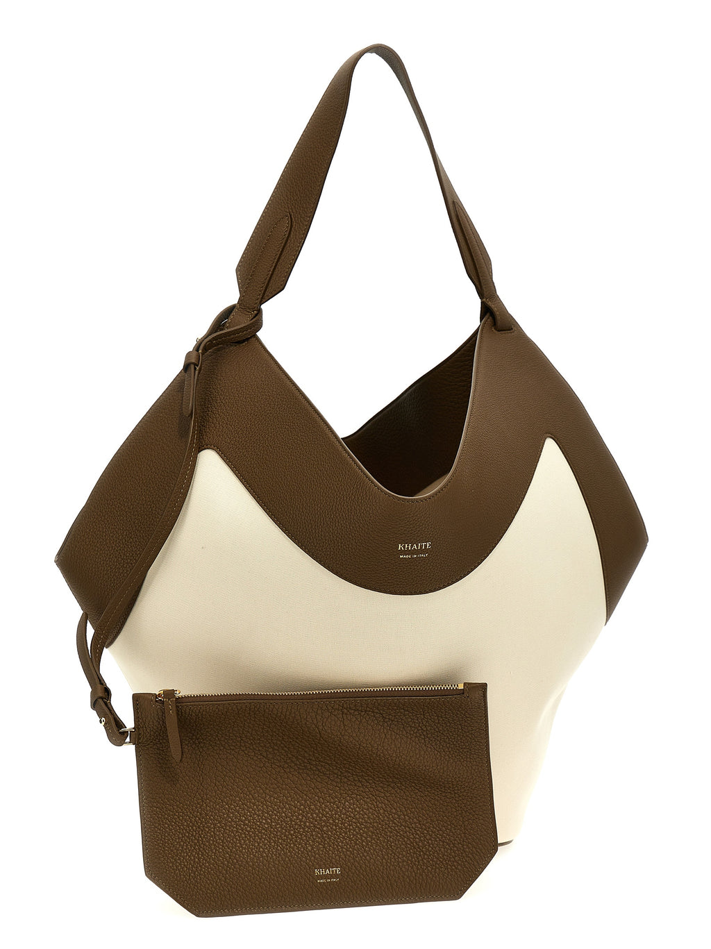 Medium Lotus Multicolor Calfskin and Canvas Tote