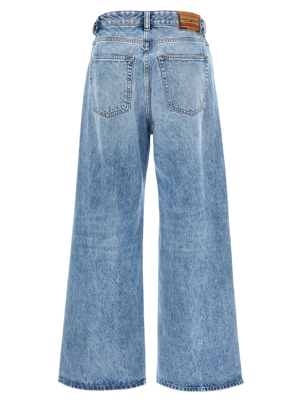 Low‑Waisted Wide‑Leg Cotton Jeans