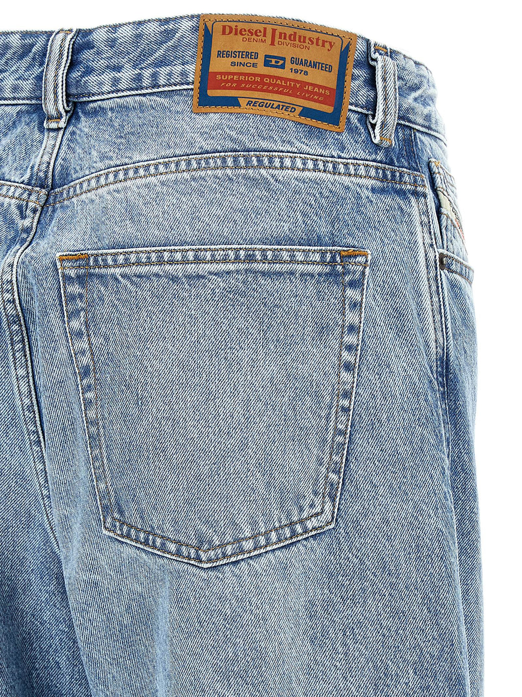 Low‑Waisted Wide‑Leg Cotton Jeans