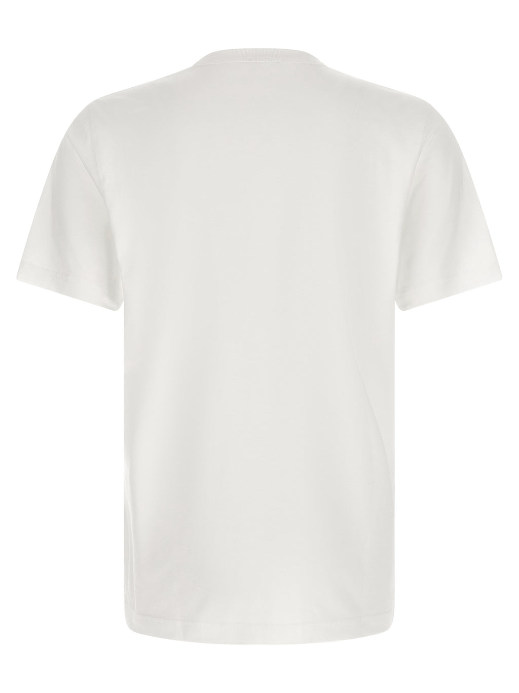 White Cotton T-Shirt with Oval D Embossed Logo