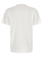 White Cotton T-Shirt with Oval D Embossed Logo