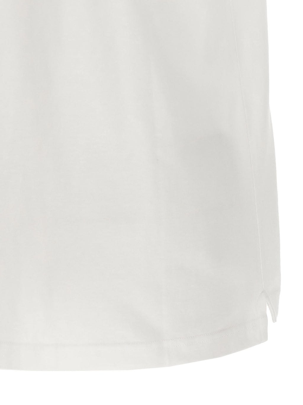 White Cotton T-Shirt with Oval D Embossed Logo