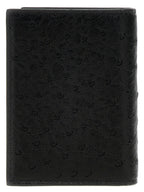 Black Ostrich Leather Cardholder