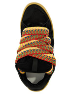 Black Calfskin Curb Sneakers