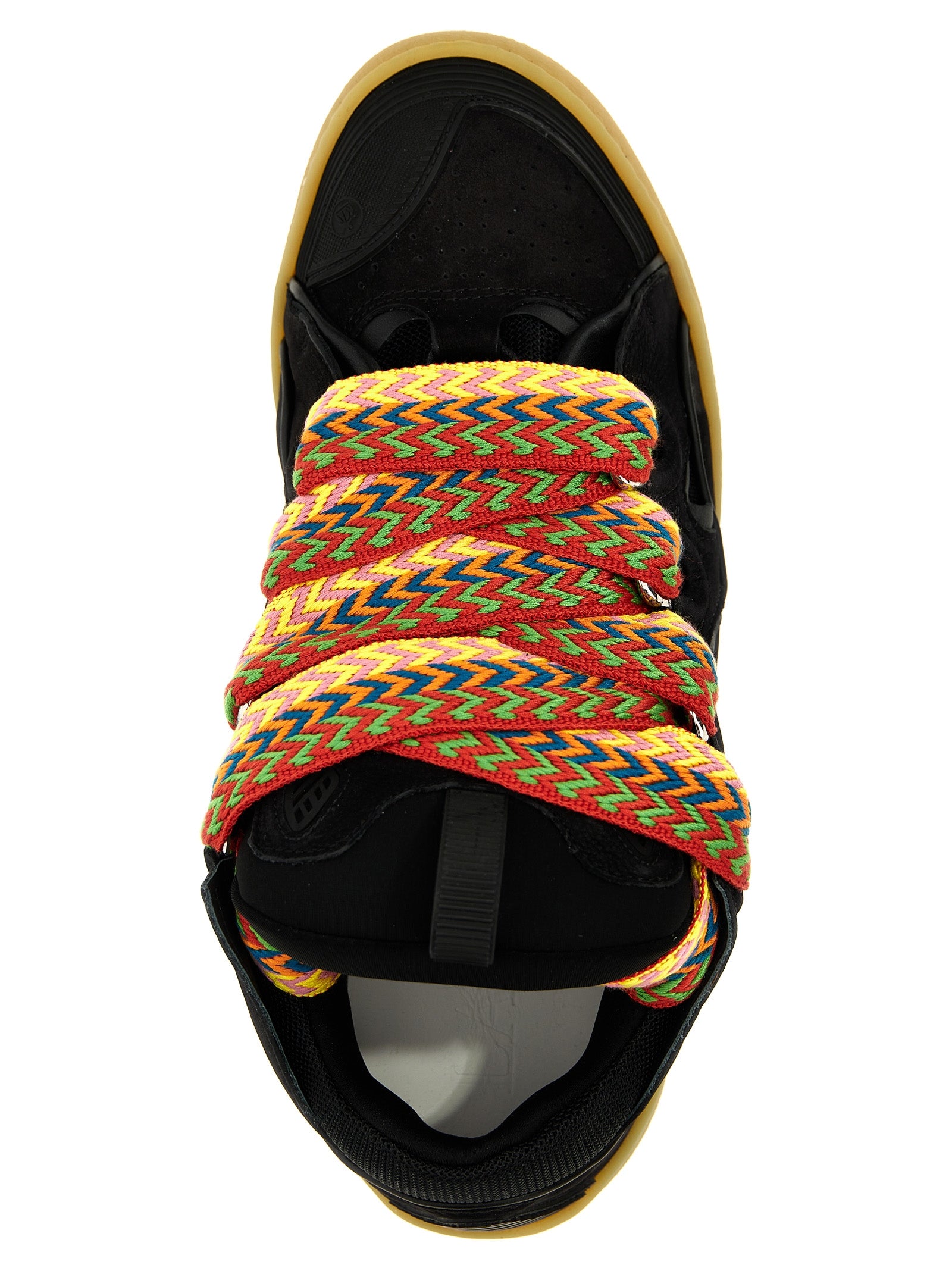 Black Calfskin Curb Sneakers