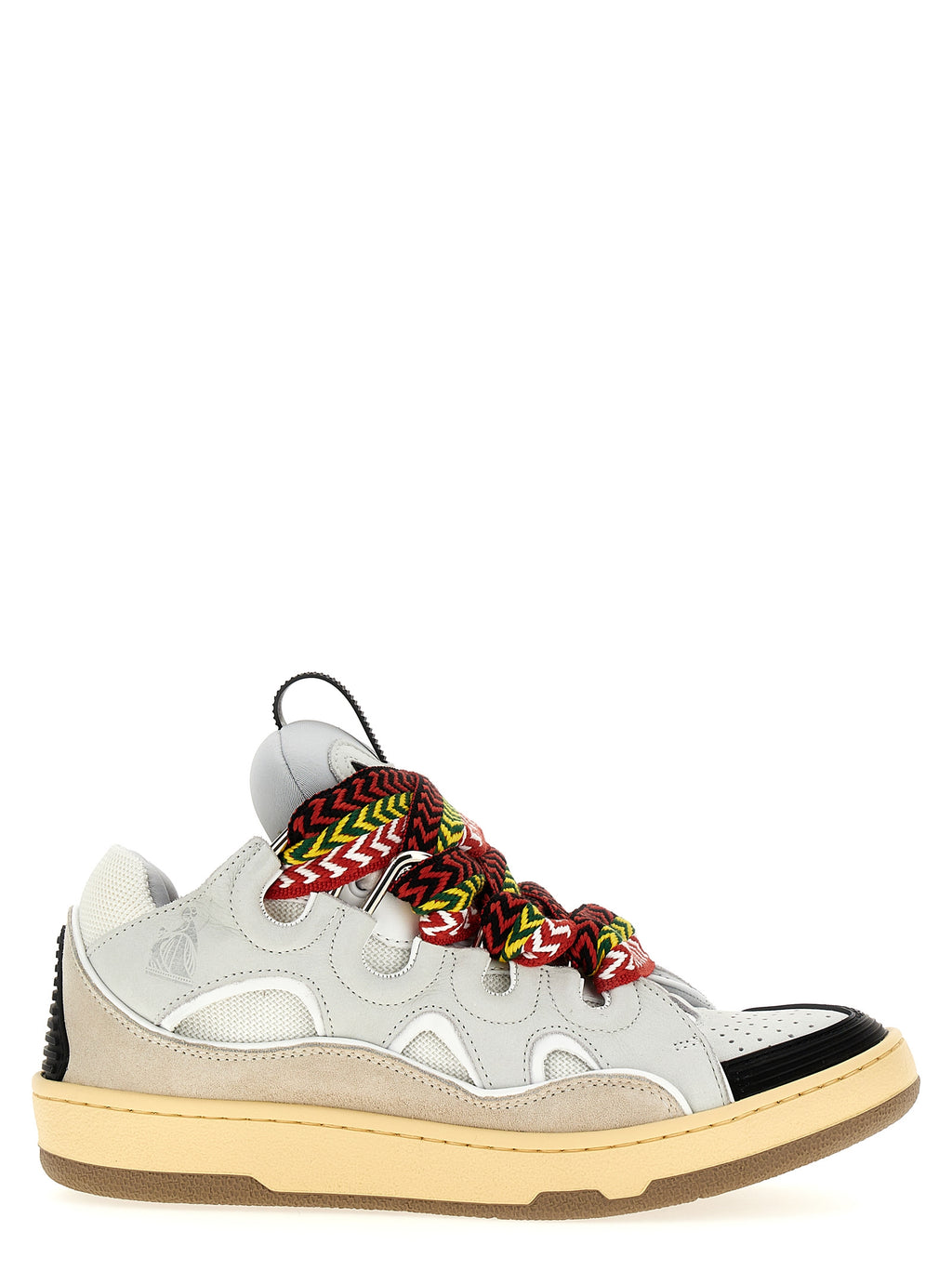 Gray Calfskin Curb Sneakers