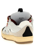 Gray Calfskin Curb Sneakers