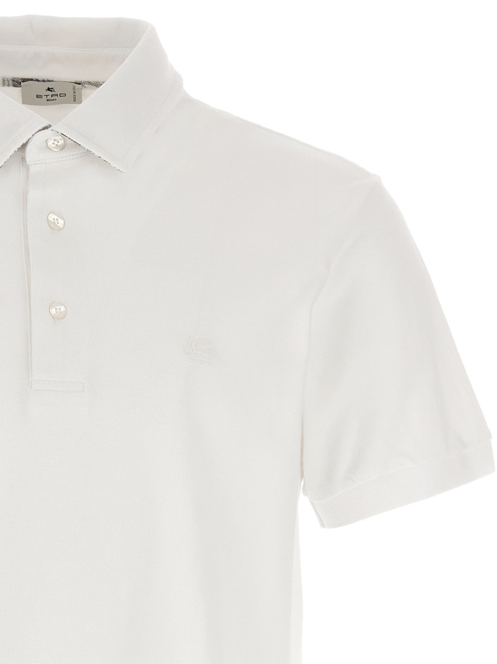 White Piqué Cotton Polo Shirt