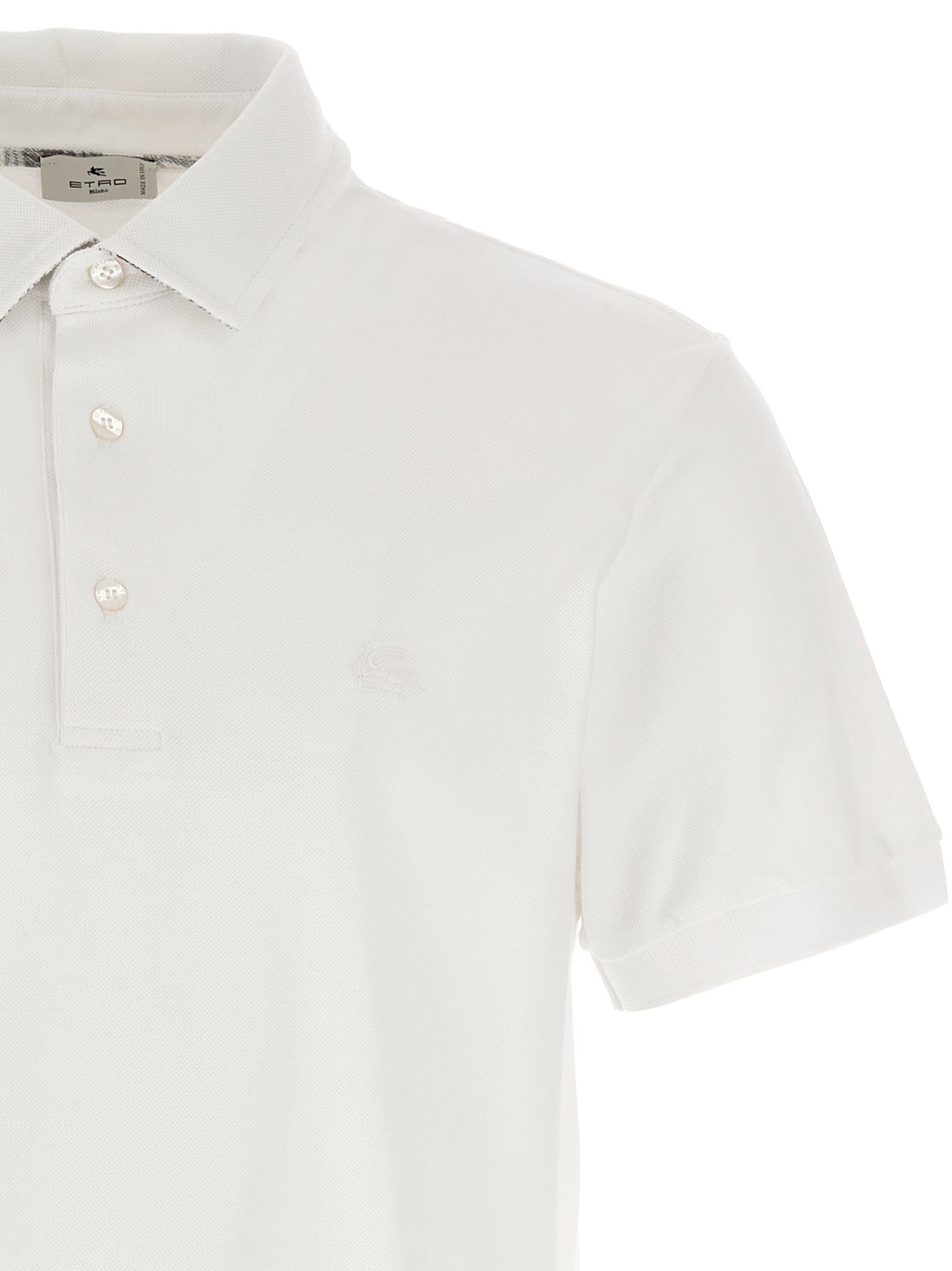 White Piqué Cotton Polo Shirt