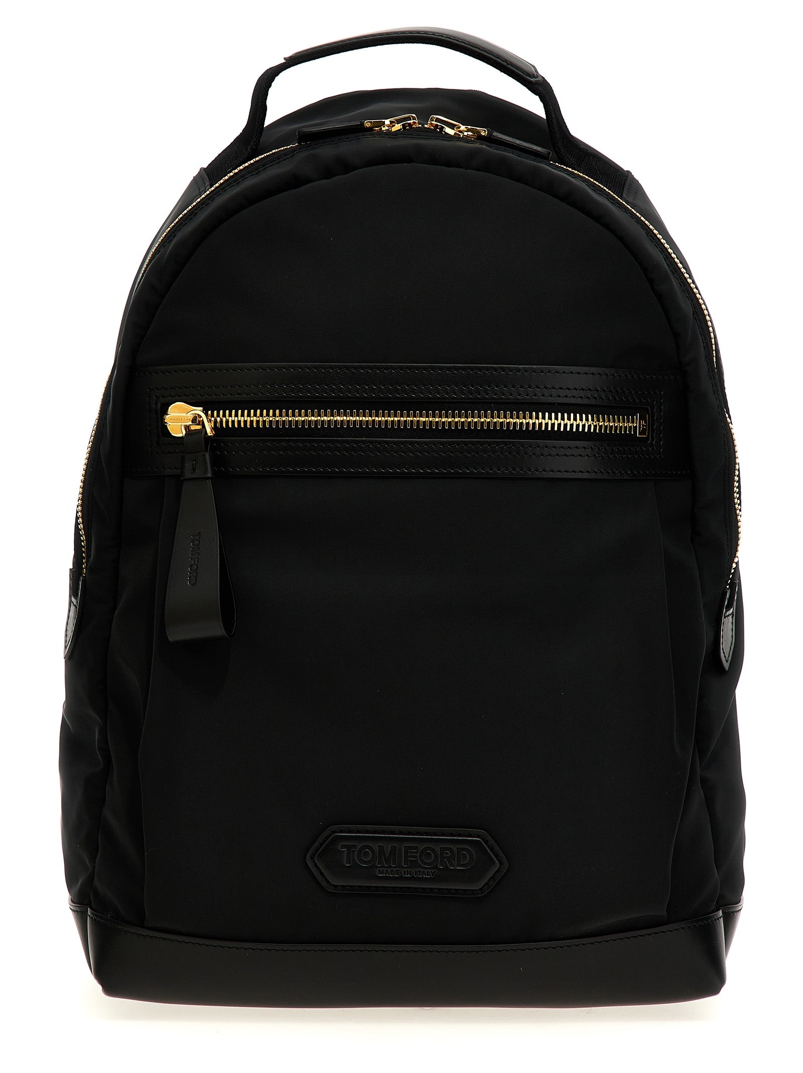 Recycled Nylon and Calf Leather Backpack