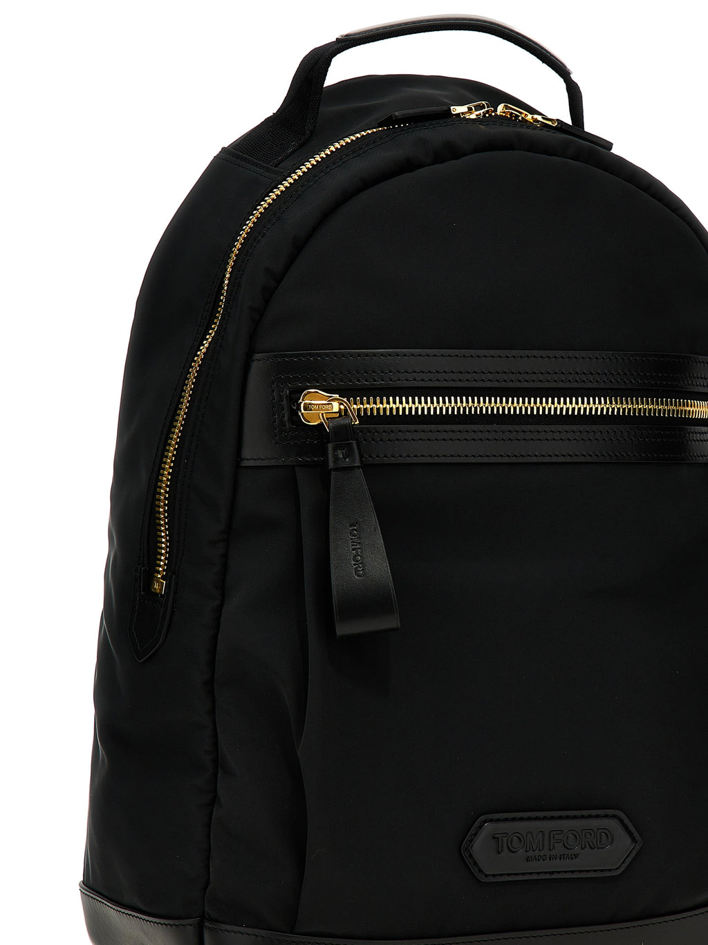 Recycled Nylon and Calf Leather Backpack