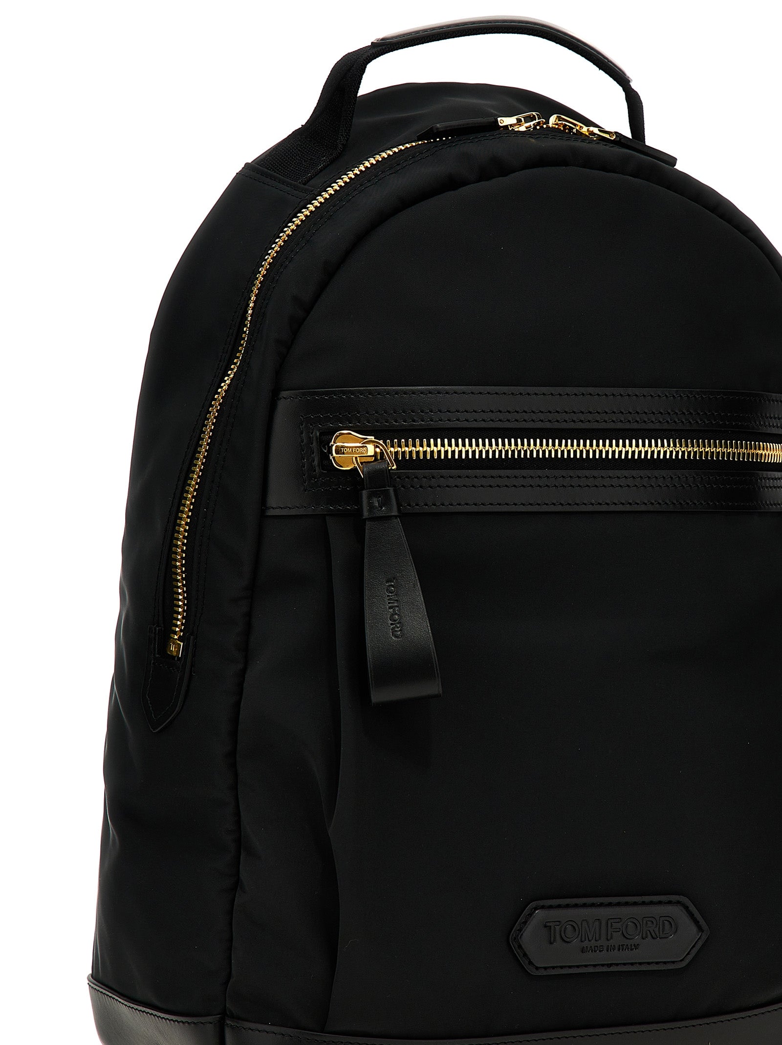 Recycled Nylon and Calf Leather Backpack