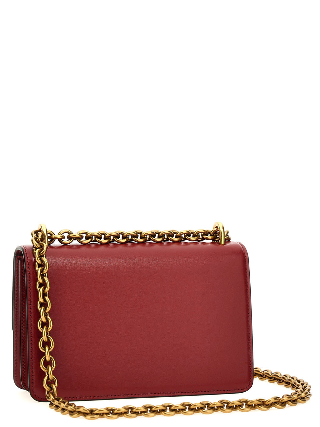 Red Calfskin Shoulder Bag