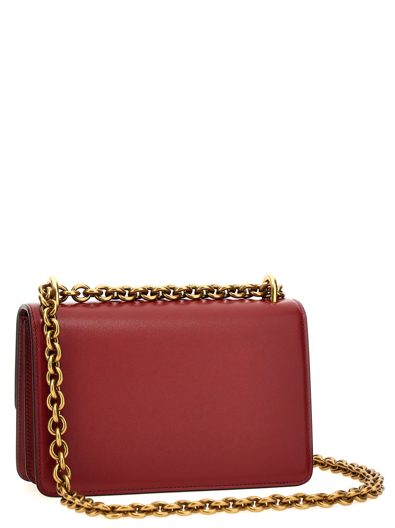 Red Calfskin Shoulder Bag