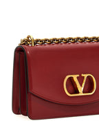 Red Calfskin Shoulder Bag