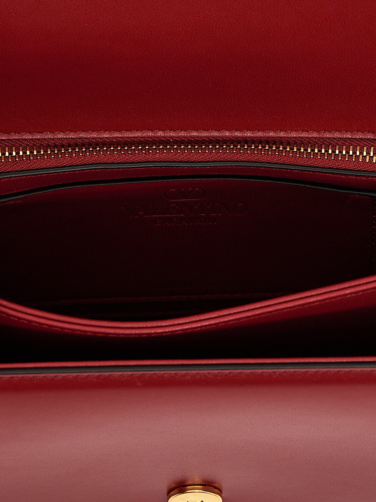 Red Calfskin Shoulder Bag