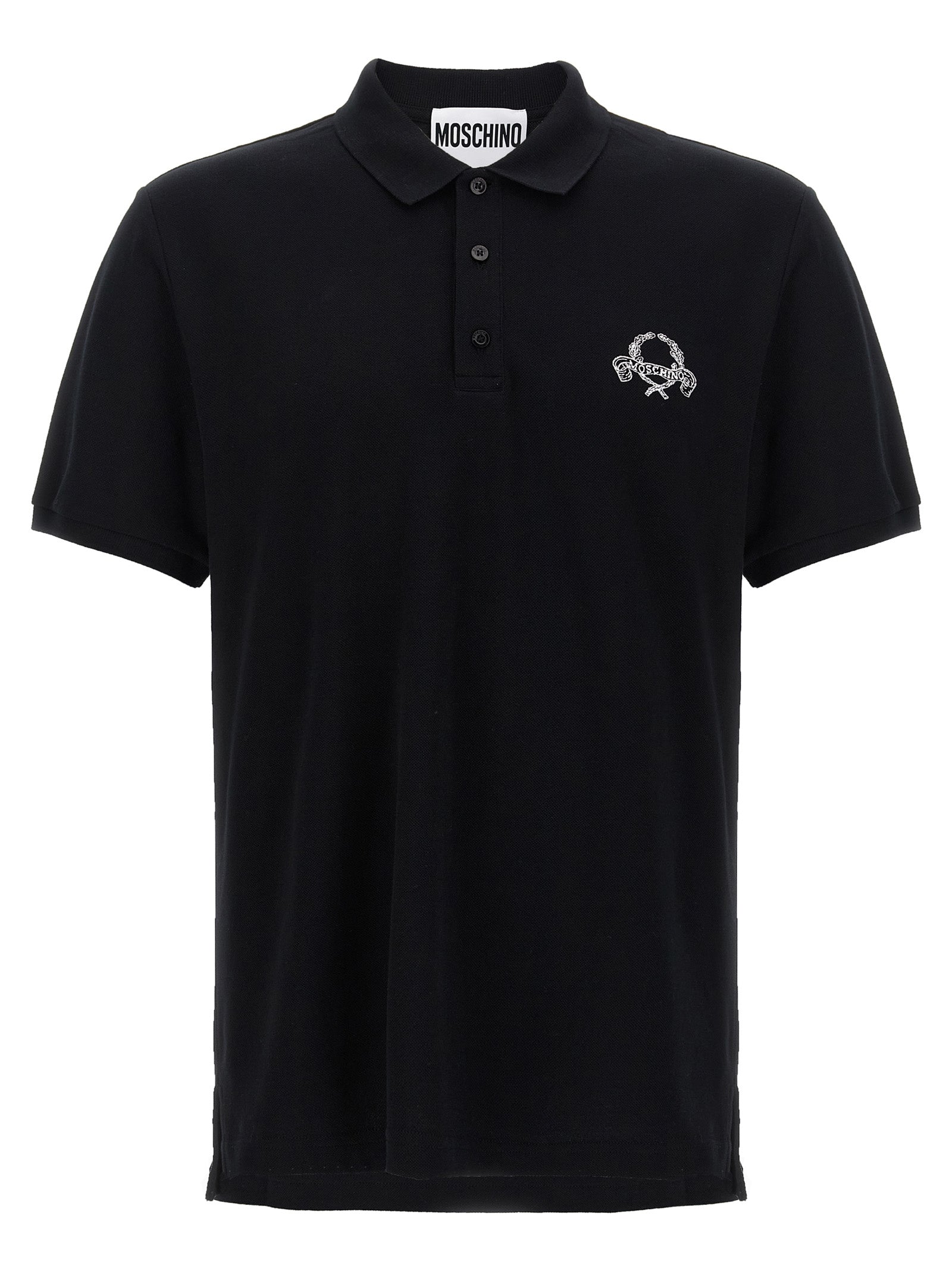 Black Cotton Piqué Polo Shirt