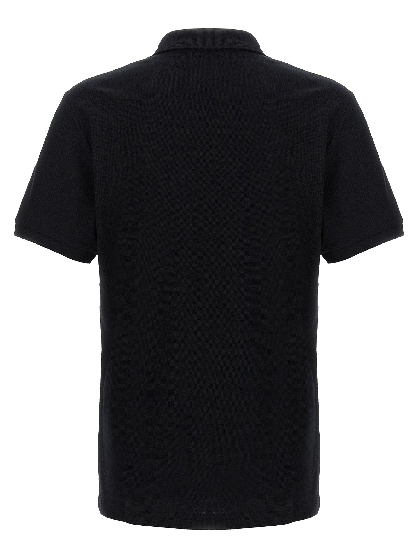 Black Cotton Piqué Polo Shirt