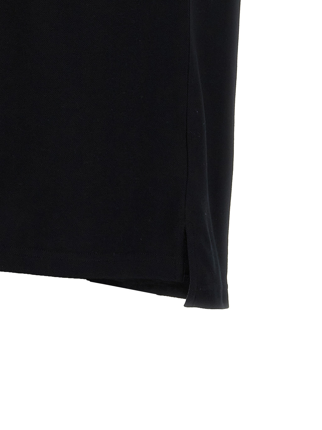 Black Cotton Piqué Polo Shirt