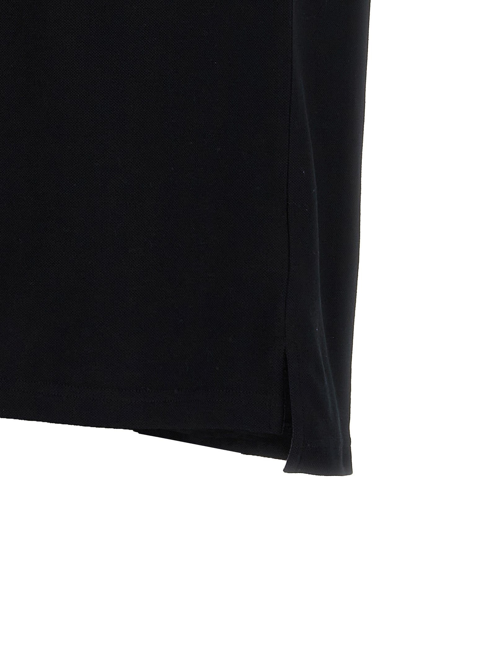 Black Cotton Piqué Polo Shirt