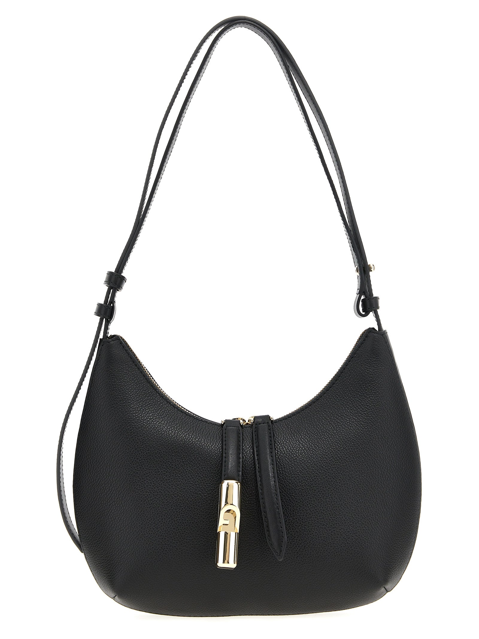 Hammered Leather Goccia Small Shoulder Bag