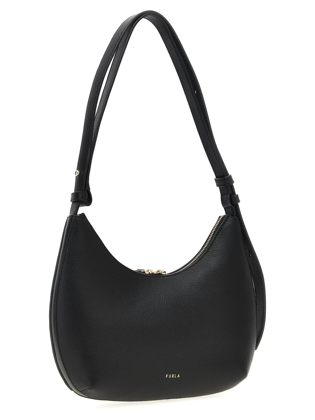 Hammered Leather Goccia Small Shoulder Bag