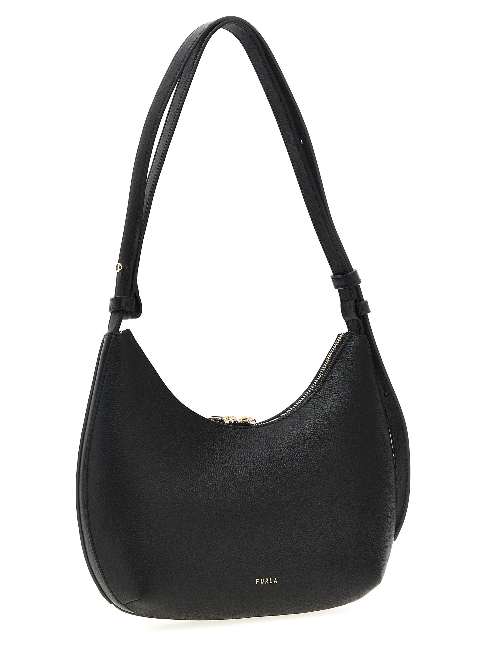 Hammered Leather Goccia Small Shoulder Bag
