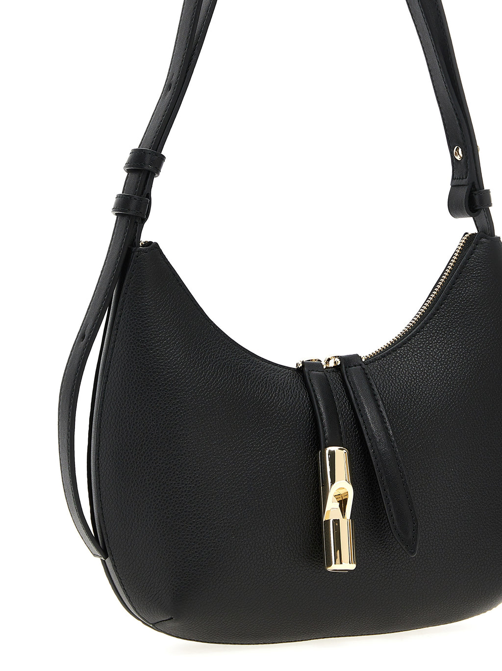Hammered Leather Goccia Small Shoulder Bag