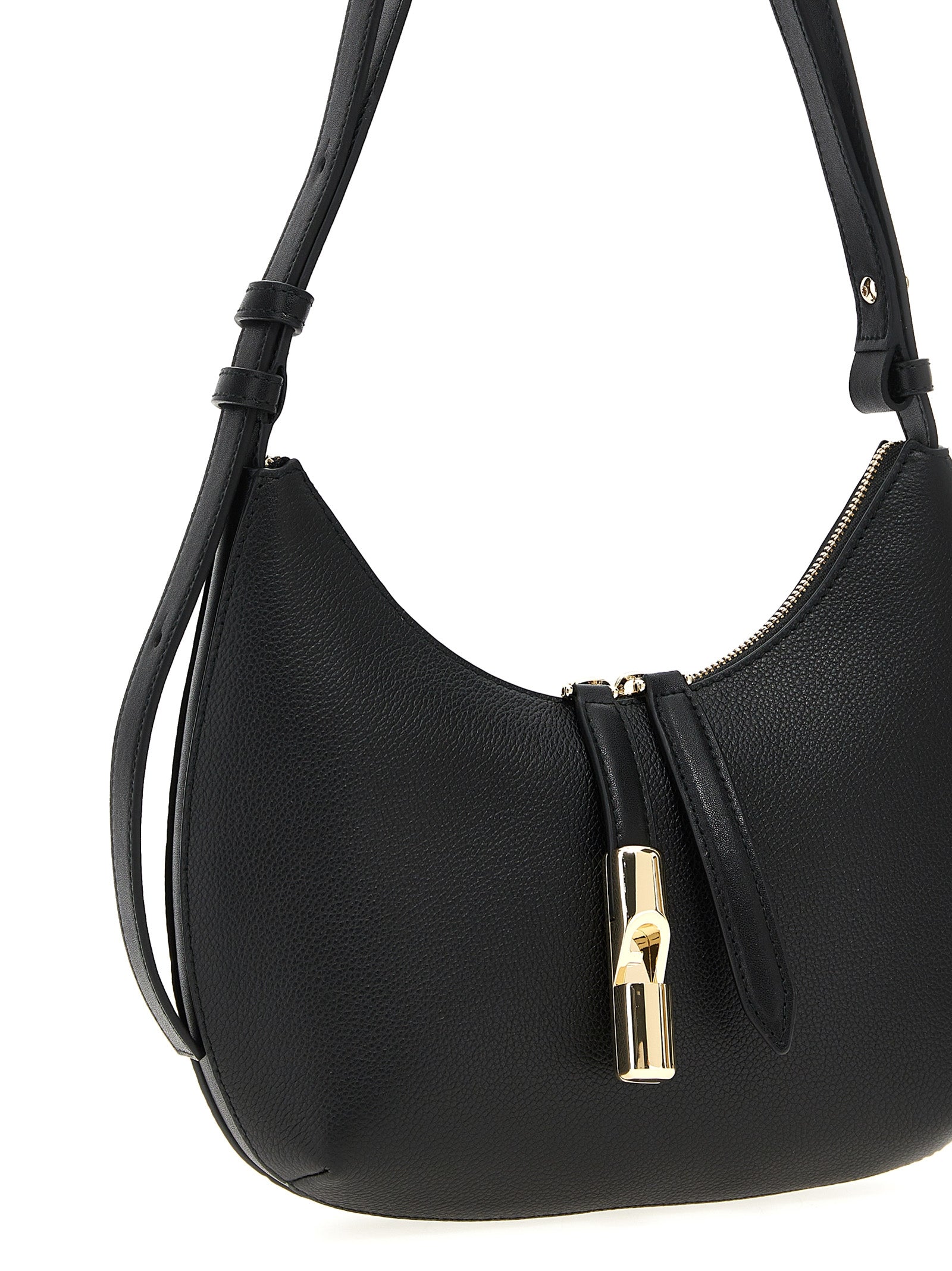 Hammered Leather Goccia Small Shoulder Bag