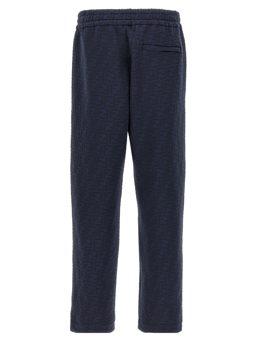 Blue Stretch Cotton-Polyester Joggers