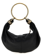 Black Calfskin Bracelet Hobo Piccola Handbag