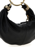 Black Calfskin Bracelet Hobo Piccola Handbag