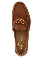 Brown Leather Slip-On Loafers
