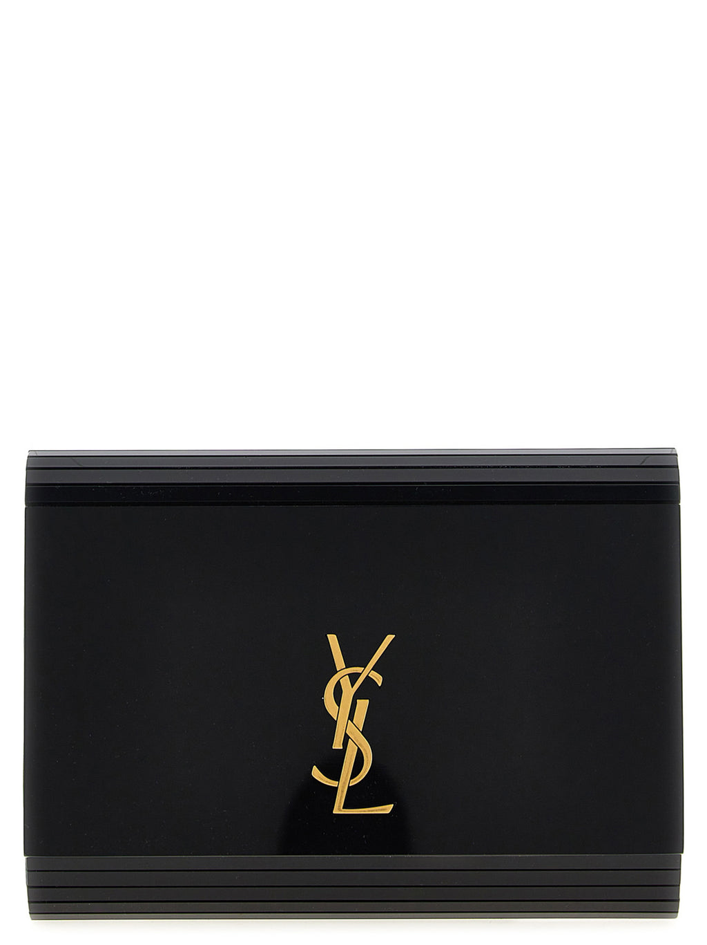 Black Plexiglass Minaudière Vicky Crossbody Bag