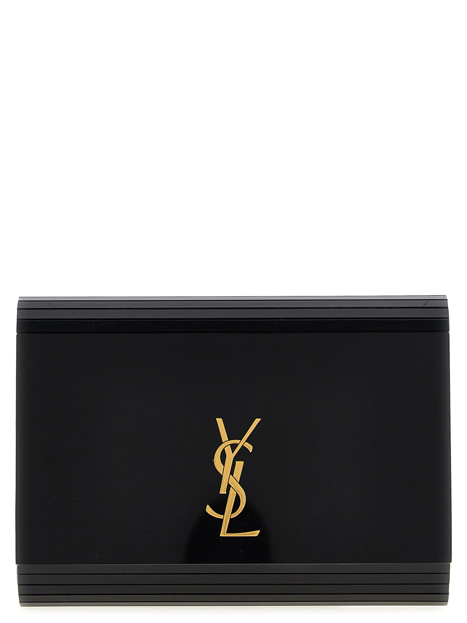 Black Plexiglass Minaudière Vicky Crossbody Bag