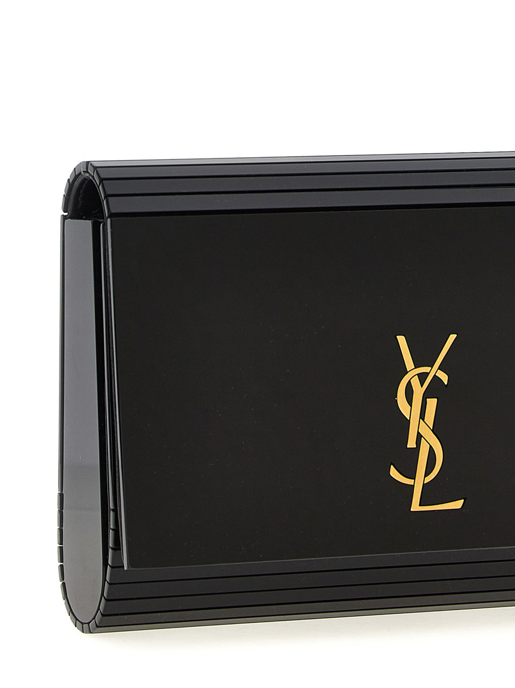 Black Plexiglass Minaudière Vicky Crossbody Bag